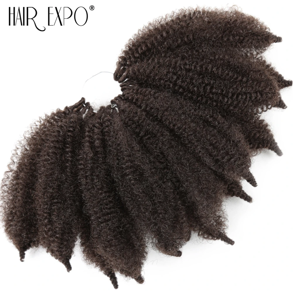 Hair Expo City Afro Kinky Bulk Crochet Twist Braiding Hair Extension Senegalese Twist Synthetic Fake Hairpiece For Women