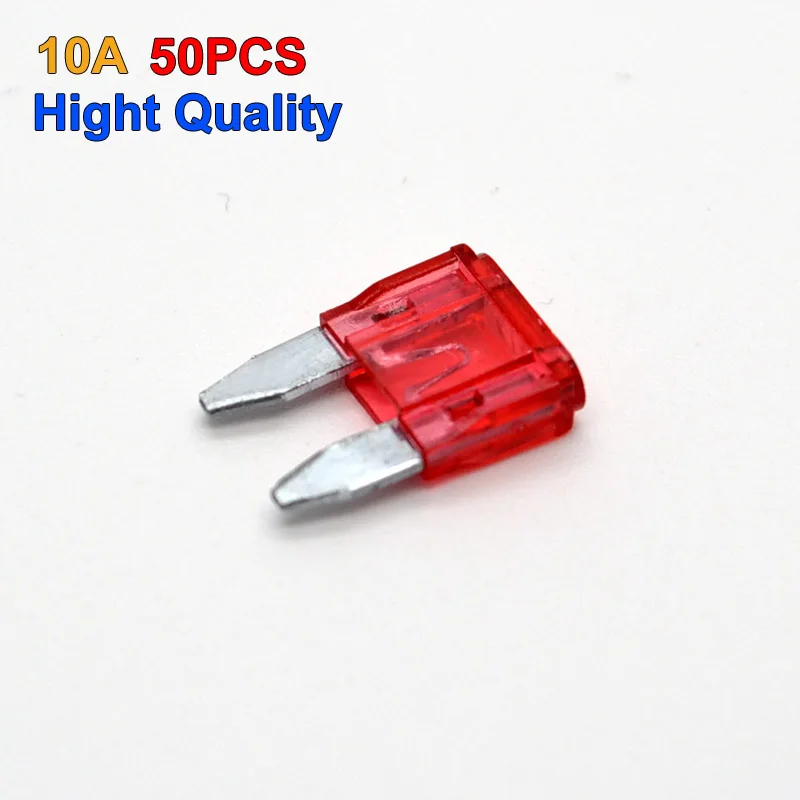 50pcs Small Type Auto Car SUV\'s Truck 10A Fuse Blade