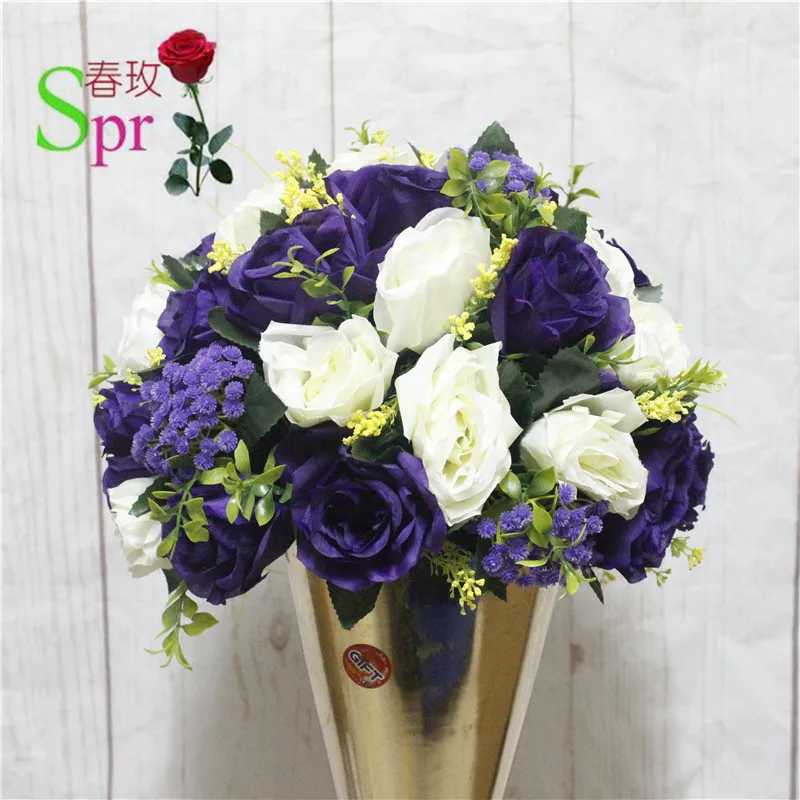 SPR !!Free shipping!10pcs/lot wedding road lead artificial flower ball wedding table flowers centerpiece flower balls decoration