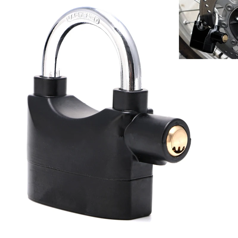 Waterproof Siren Alarm Padlock Alarm Lock for Motorcycle Short Beam Bike Bicycle