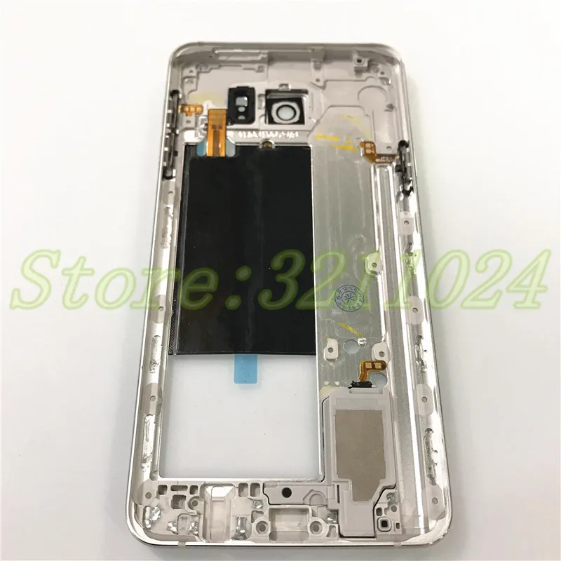 For Samsung Galaxy Note 5 N920 N920F Housing Metal Middle Frame With Side Button and Camera Lens Cover Replacement Parts