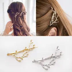 Korea Hair Accessories Fairy Antlers Branch Metal Clip Side Clip Hairpin Fashion Personality Princess Hairpin Wholesale Crown