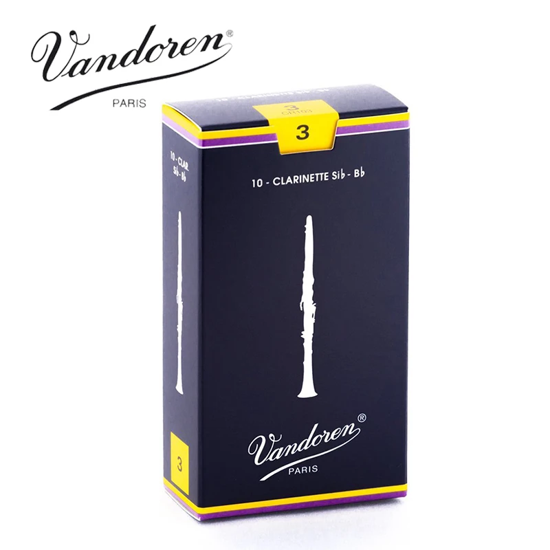 Original France Vandoren Traditional Bb Clarinet Reeds / Reed for Clarinet Strength 2.0# 2.5 # 3.0# 3.5# Box of 10 [With Gift]