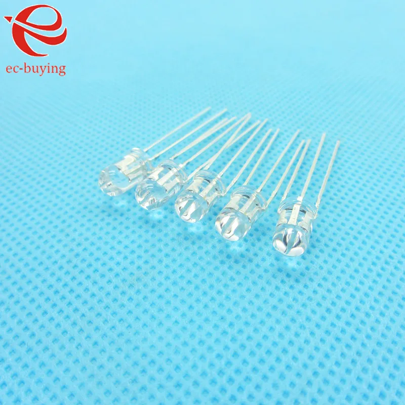 10pcs/lot F5 5mm LED Bi-Color Common Anode Round Light Emitting Diode Dual Color Red Green Brightness Ultra Bright Transparent