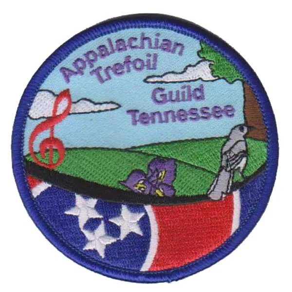 Appalachian Trefoil Badge/Wholesale Embroidery Patch Made by Twill with Merrow Border and PVC Backing Custom Client Design