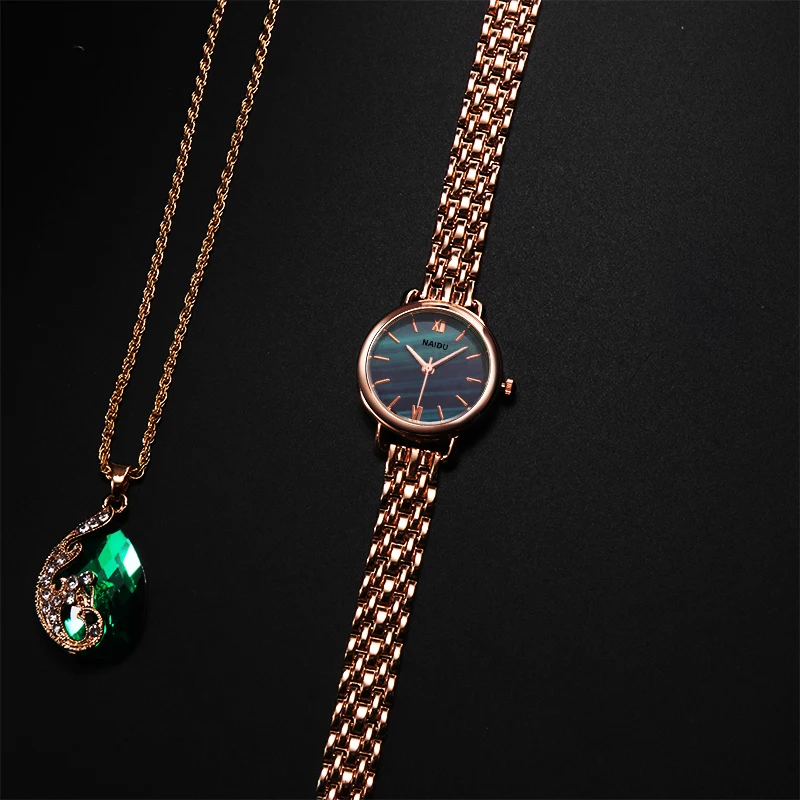 Relógios femininos marca naidu senhoras pulseira relógio das mulheres vestido de quartzo relógio de pulso feminino relogio novo reloj mujer kol saati