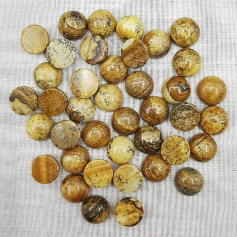 

Natural picture stone beads 12x12mm round CAB CABOCHON stone beads for jewelry Accessories wholesale 50pcs/lot free