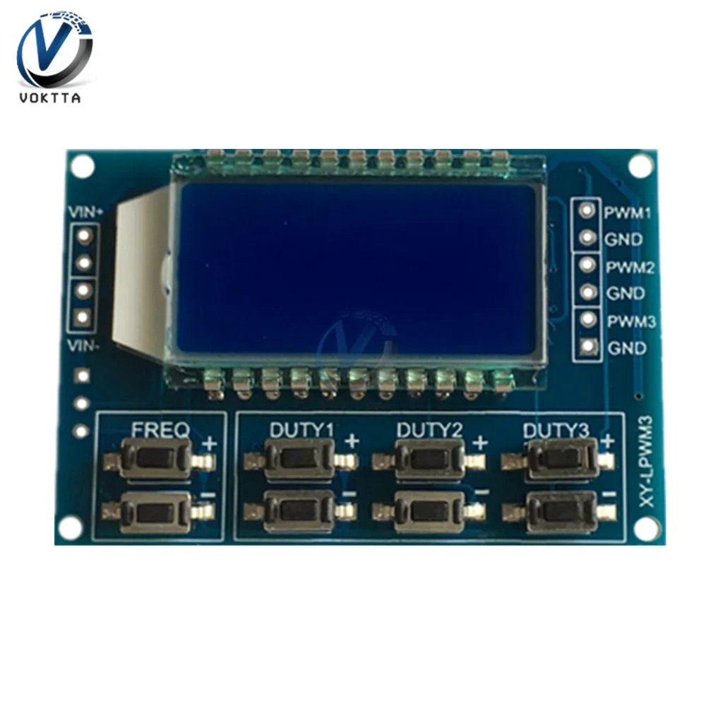 3 Way Frequency Meter Signal Generator Module 1Hz-150 KHz Duty Cycle PWM Pulse Signal Generator with LCD Display