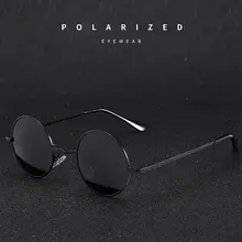 Vintage Round Polarized Sunglasses for Men Women #4