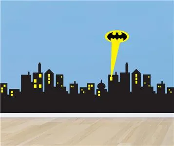 *5 Sizes* GOTHAM CITY SKYLINE  Decal Removable WALL STICKER Home Decor Art