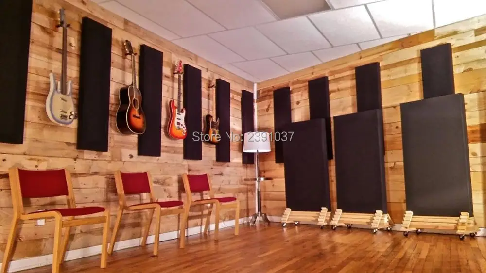 Home Studio Linen Fabric Sound Absorbing Panel, Acoustic Soundproof Panel for Pro Video Room, Size 60x30x5cm, 1Box 6Pcs