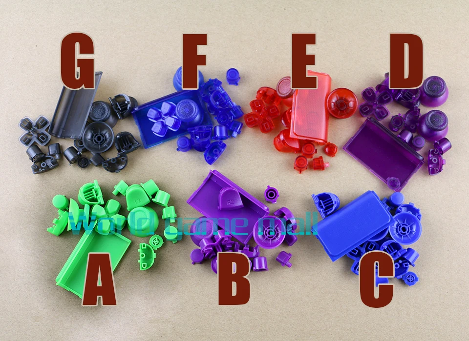 أجزاء وحدة التحكم اللاسلكية ps4 ، مجموعة أزرار كاملة ، عصا الإبهام ، d-pad L1 R1 L2 R2