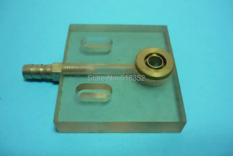 48*50*10mm Acrylic Water Jet Panel/ Water Spray Cooling Plate w/ Brass Nozzle ID5mm, Dewei EDM Wire Cut High Speed Machine