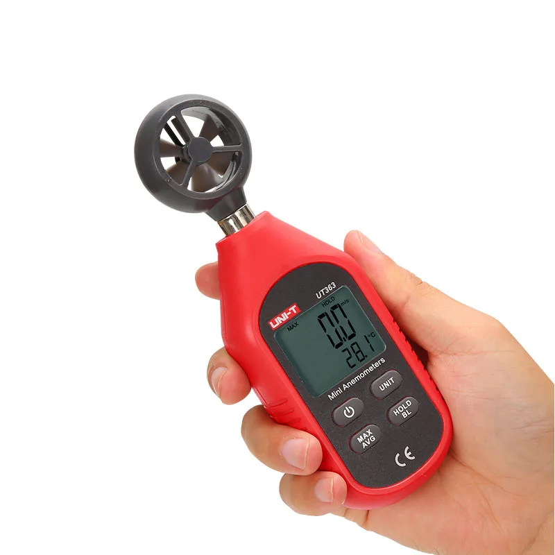 UNI-T UT363 UT363BT Windsnelheid Tester Digitale Mini Anemometer Sensor Lcd Backlight 0-30 M/s Temperatuur Tester Anemometro