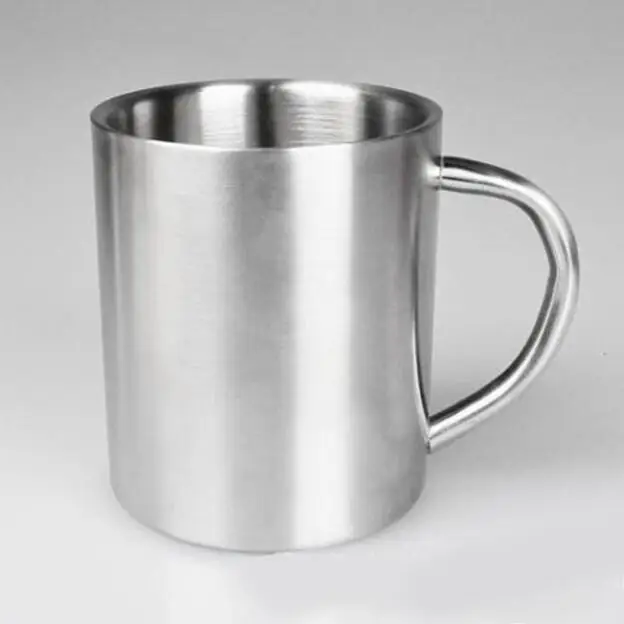 New 300ml Stainless Steel Portable Mug Cup Double Wall Travel Tumbler Coffee Tea Glass