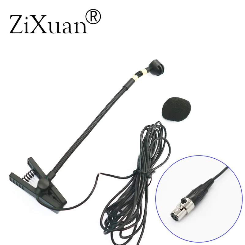 

Musical Instrument Condenser Microphone for Saxophone Violin Orchestra Trumpet For AKG with Phantom Power XLR Big 3Pin Adapter