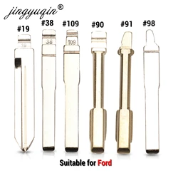 jingyuqin HU101 FO21 FO38 Car Remote KD Key Blade for Ford Fusion Focus Mondeo Fiesta Galaxy Flip Blank #19 38 90 91 98 NO.109