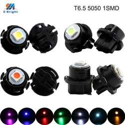 10X T6.5 BASE 5050 1 SMD 12V Dashboard Winding Light Bulbs Warning Indicator Light Interior Light  Wedge Light  For Car Door
