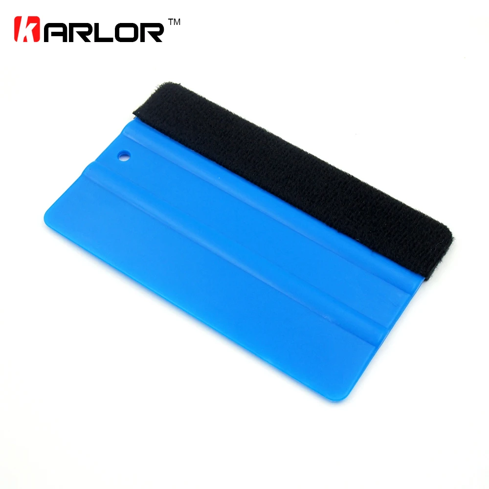 

1PCS Car Vinyl Film wrapping tools Blue Scraper squeegee with felt edge size 12.5cm*8cm Car Styling Stickers Accessories