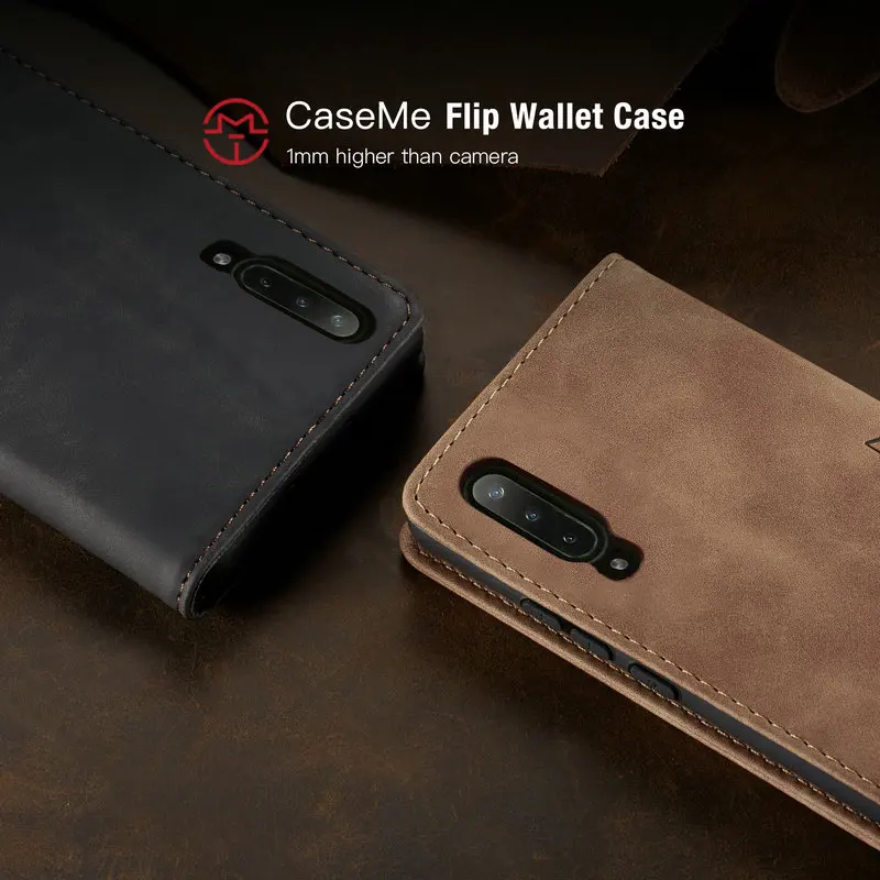 CaseMe Magnetic Phone Case For Samsung Galaxy A70 Retro Flip Wallet Leather Case For Samsung A70 Cover Luxury 360 Full Protect