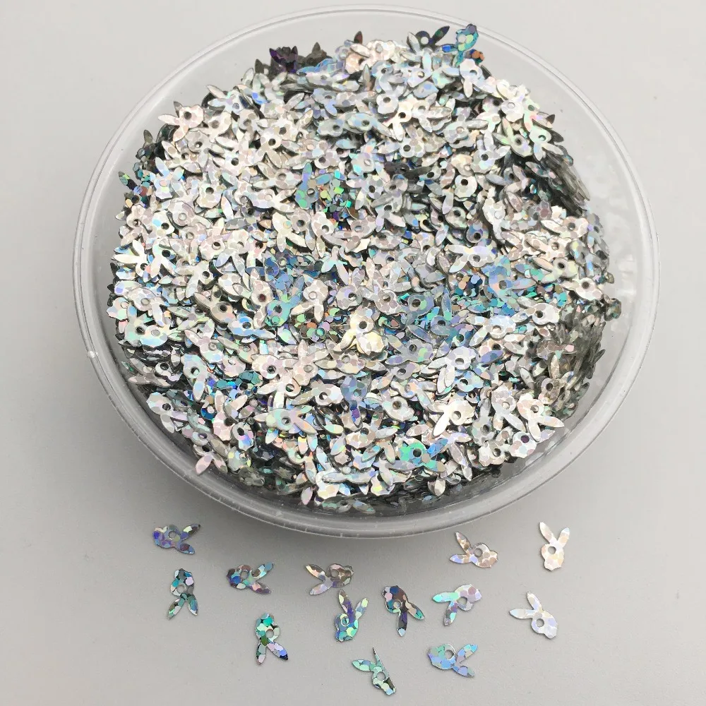 20g Laser Silver Mix Shape PVC loose Sequins Glitter Paillettes for Nail Art Manicure, Wedding Confetti,Accessories for Crafts