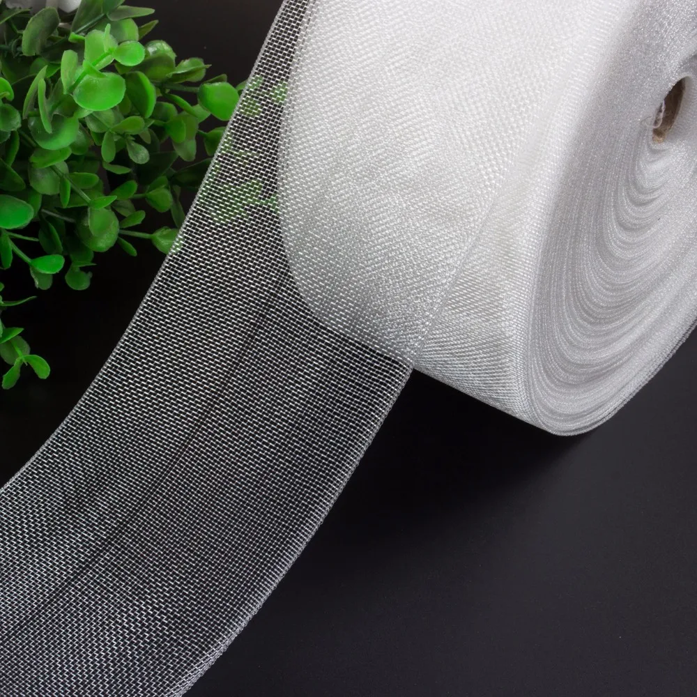 Curtain Accessories Transparent Ribbon Polyester Padded Woven Tape Cloth Belt Eyelets Rings Punch cp101&A