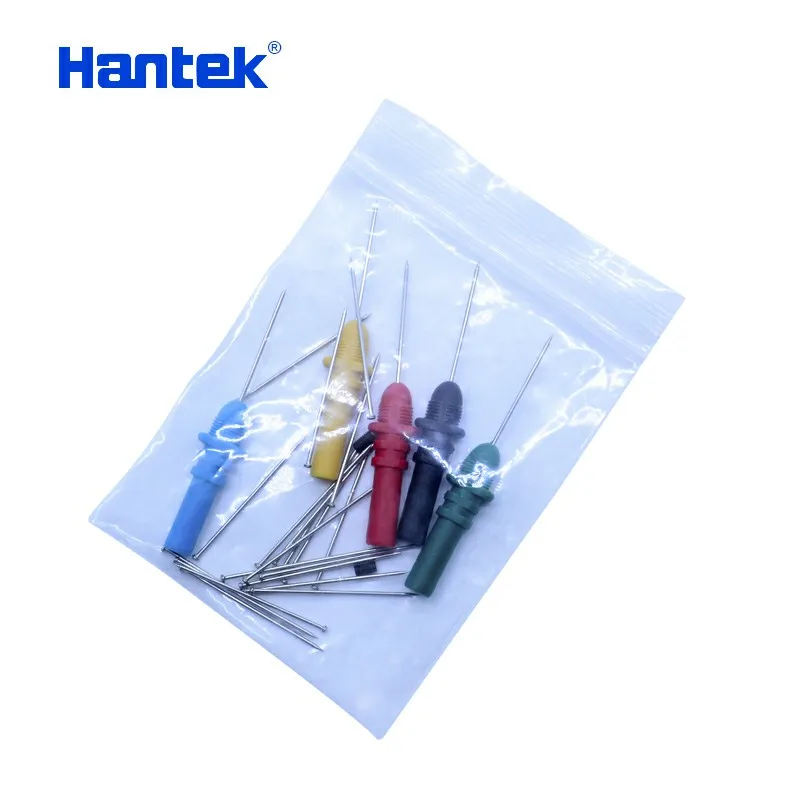 Hantek HT307 oscilloscope Back Pinning Probes/Needle/ Piercing Probes Set(Set of 5,Assorted Colors) automotive  logic analyzer