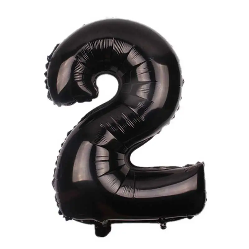 1psc 32inch Number Red-black Foil Balloons Digit air Balloon Birthday Party Wedding Decor Air Baloons Event Party Supplies