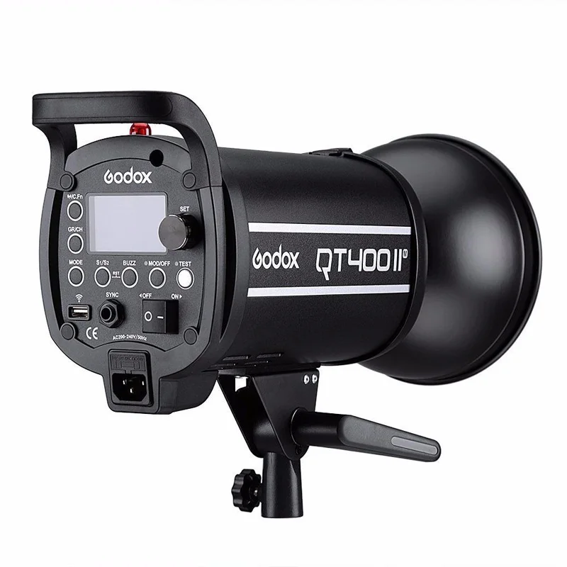 Godox-QT400II M Professional Photo Studio Lighting Flash Light, 400WS, HSS 1/8000s, GN65, 110V, 220V, 2.4G Wireless System, Strobe