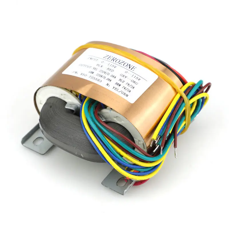 

ZEROZONE 50VA R-core Transformer 115V/230V To 220V+220V +7V +7V For Tube Preamp L13-6