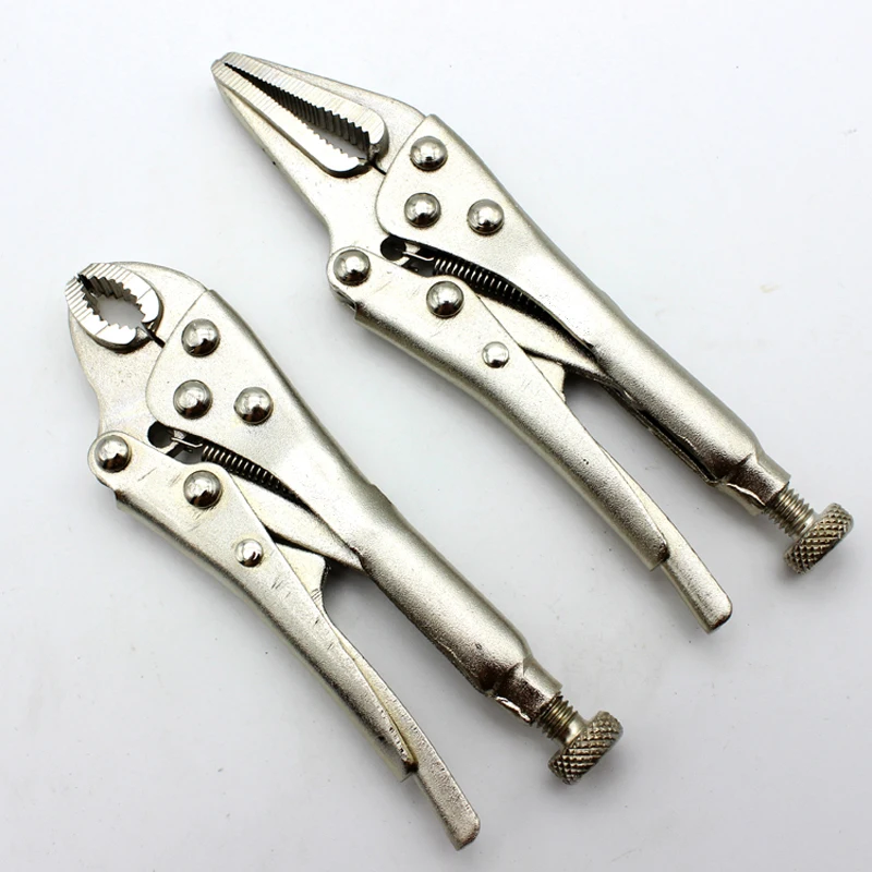 Imagem -02 - Conjunto Mini Vice Grip Estilo Alicate de Bloqueio Nariz Longo e Curva Mandíbula Braçadeira de Economia de Trabalho Ferramenta de Braçadeira de Soldagem Peças