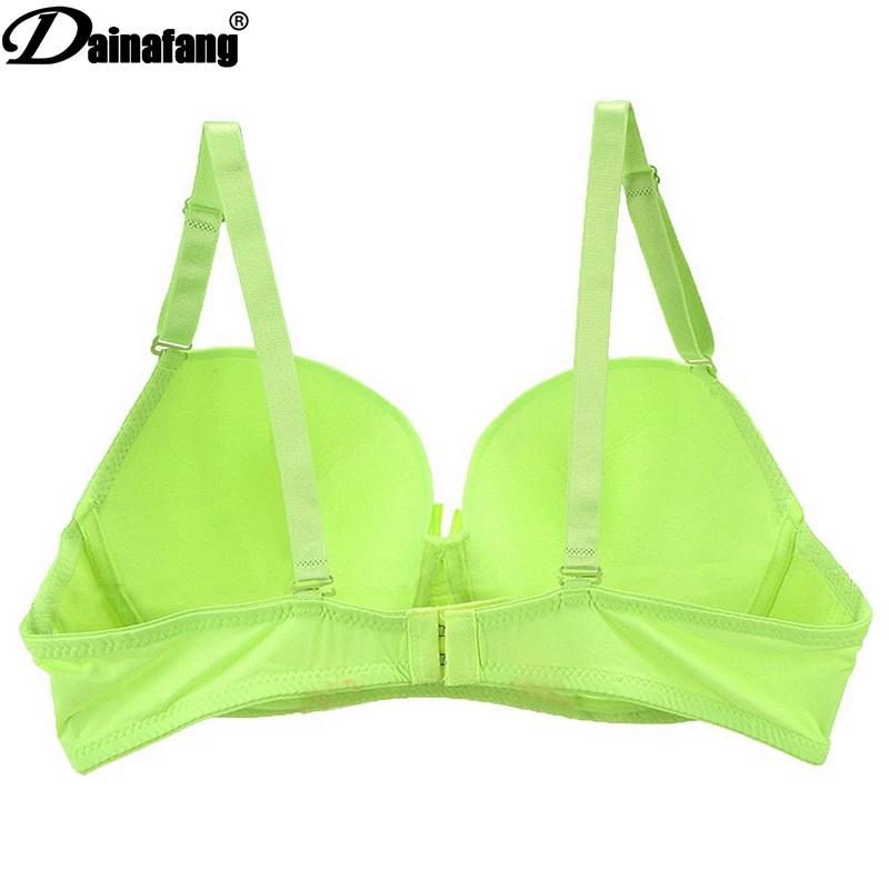 Push Up Bras New Fashion Sexy Solid Bow Comfortable Strappy Lingerie 40/90 42/95 44/100 CD Cup Underwear Large Size Lingerie