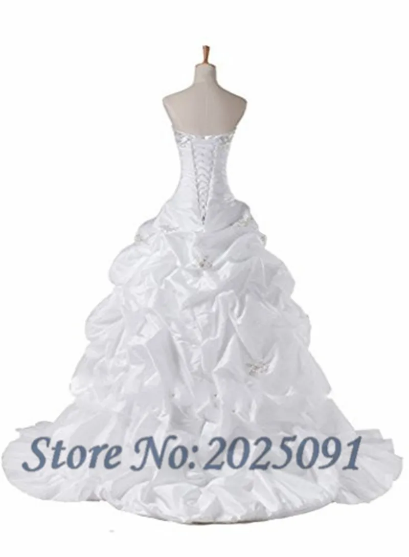 2019 White Embroidery Wedding dress Ball Gown Wedding Backless Robe de marie Vestidos de Noiva Court Train