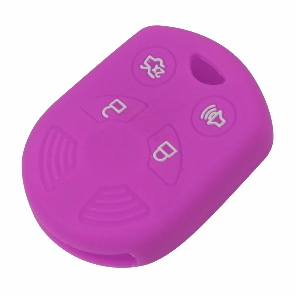 jingyuqin Remote 4 Buttons Silicone Car Key Cover For Ford Mercury Mariner Lilan Lincoln Navigator MKX MKZ Edge Fusion Mustang