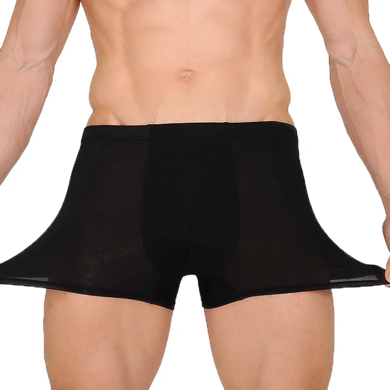 Uomini Traspirante Pugile di Bambù Della Biancheria Intima Del Sacchetto Del Rigonfiamento Mens Boxer Grande Formato XL per 5XL Cuecas Più Il Formato Calzoncillos Mutande Molli