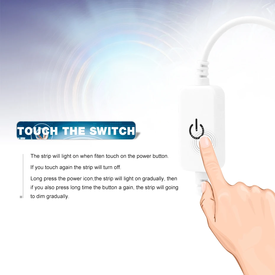 Hot Seller DC12V-24V Led Touch Dimmer Switch Control Led Dimmer Brightness Control For Led Strip Touch Switch On/Off Controller