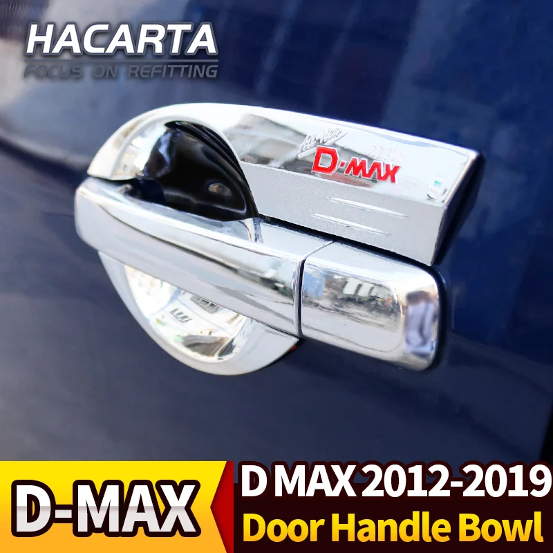 FIT FOR 2012-2019 ISUZU d max ABS Door handle bowl CHROME cover for D-MAX accessory 2015 DMAX accessories