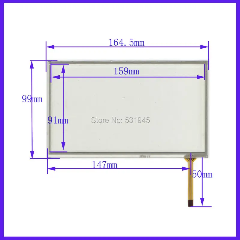 

ZhiYuSun 164.5mm*99mm New 7 Inch Touch Screen for 7 GPS the GLASS is 164.5*99 for tble compatible XWT369 for soling gps touch