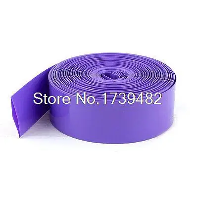 5 Pcs 2m 6.5ft Purple PVC Heat Shrink Wrap Tubing 23mm for 1xAA 1.5V Battery