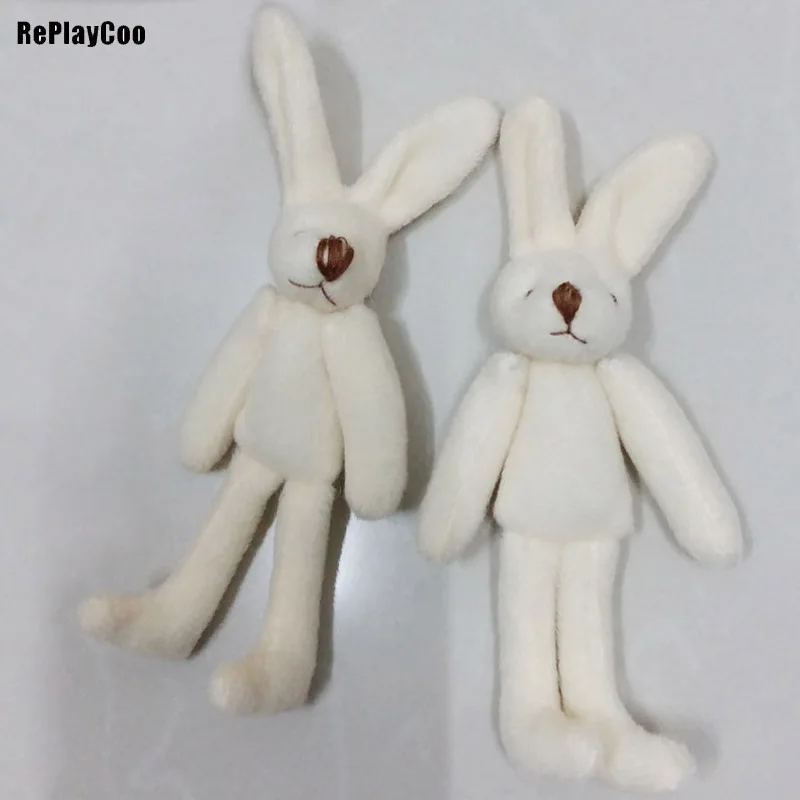 50Pcs/Lot Mini rabbit Stuffed Plush Toys 11cm Small rabbit  Stuffed Toys pelucia Pendant Kids Birthday Gift Party Decor 02602