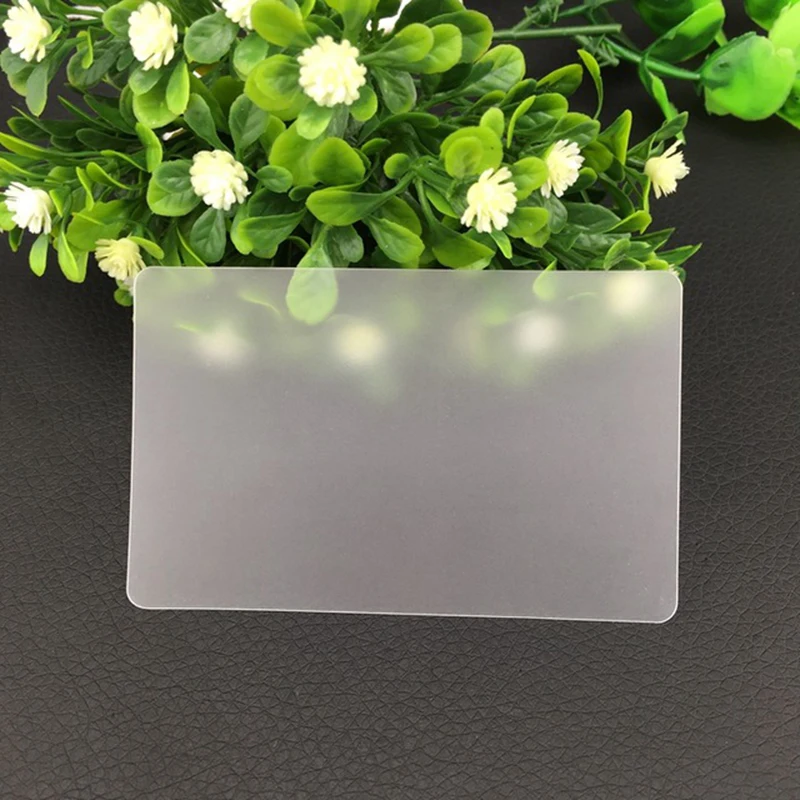 Blank Transparent PVC Card 85.5mm X54mm X0.38mm Size Suit For Kinds Of Business Card Printing