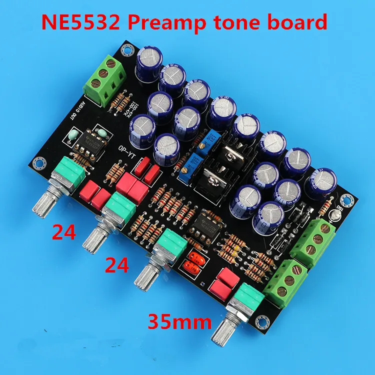 NE5532 HIFI  Preamp amplifier pre-level tone board with Treble midrange bass volume control