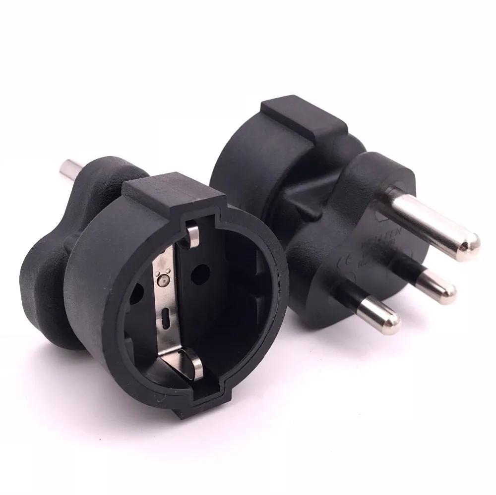 Germany Socket TO SS074 AC Power Adapter British Pakistan India Israel African Connector Converter Male To Female Socket Plug