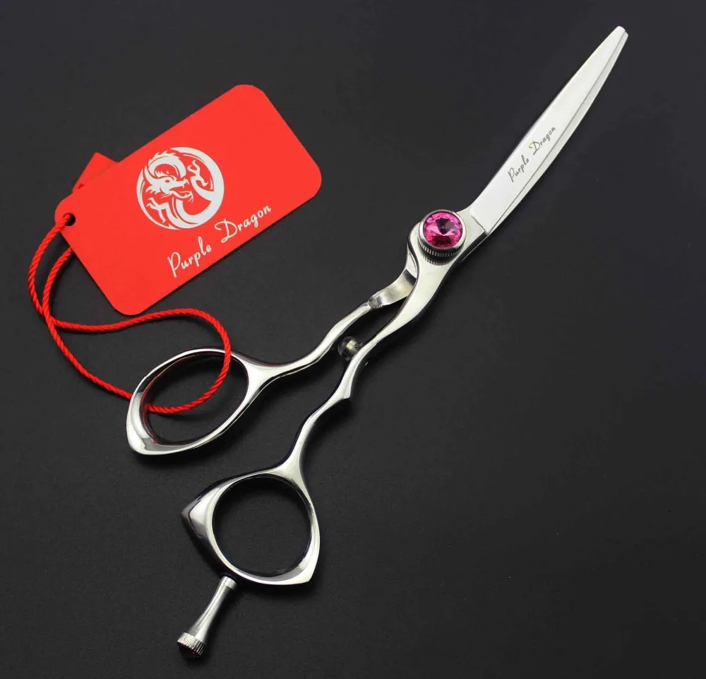 581# 5.5''/6'' Brand Purple Dragon TOP GRADE Big Gem Hairdressing Scissors JP 440C 62HRC Barbers's Cutting Scissors Hair Shears