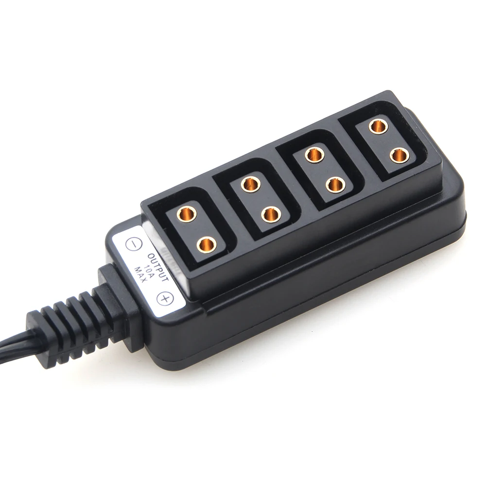 

D-Tap Male to 4 Port P-Tap Female Camera Power Supply Distributor Electric Splitter for Photography Power Supply