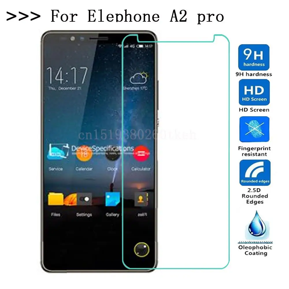 For Elephone A2 pro Tempered Glass On Elephone A2pro Screen Protector 9h Toughened Protective Glass Elephone A2 phone film