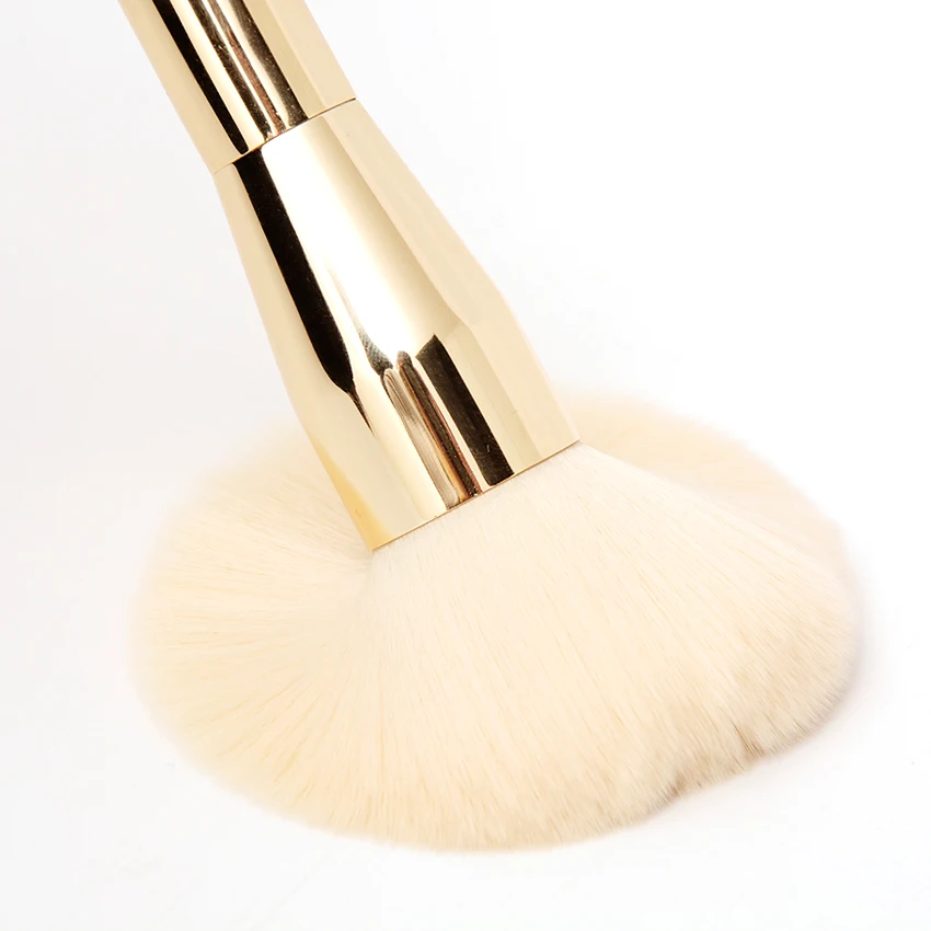 comfortable Italy brand makeup brushes Nano super soft thick dense hair gold metal maquiagem blush powder Kabuki make up brush