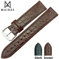 Maikes-本革の時計ストラップ,高品質のブラウンクォーツ時計アクセサリー,長さ13mm,18mm,20mm