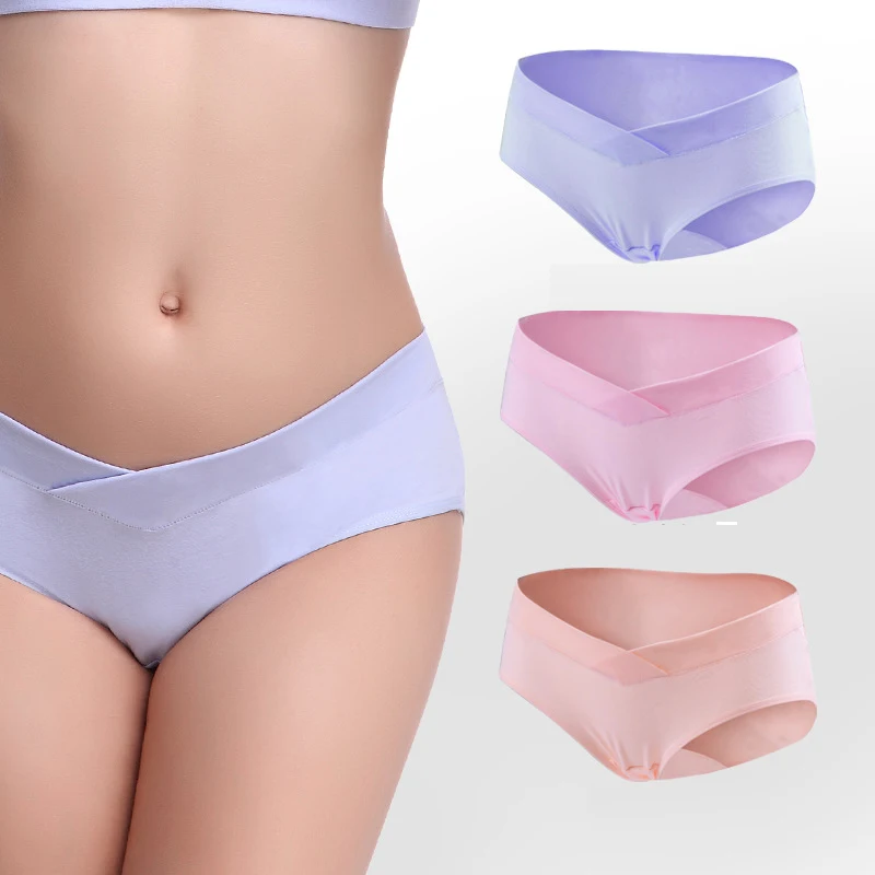 (3PCS/Lot) NEW Pregnant Women Underwear Cotton Panties Low-waist Briefs U-shaped Maternity Panties Pregnant Briefs Clothes