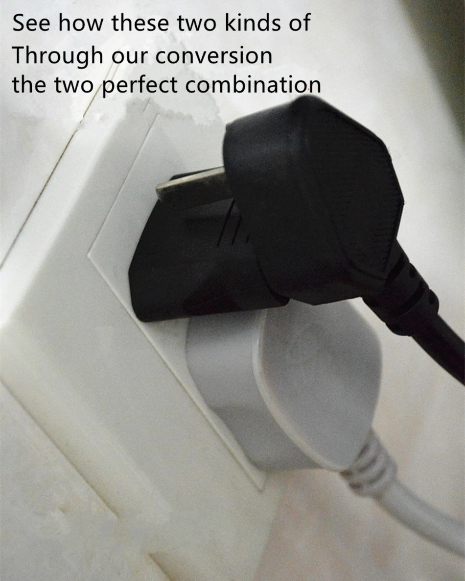 Европейская вилка адаптера датчика европейского стандарта. Дорожное зарядное устройство с американской/американской вилкой на европейскую розетку черного цвета